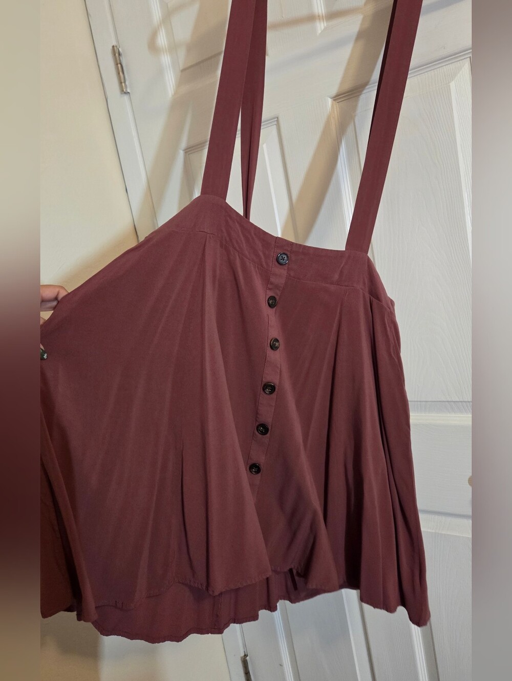 torrid Mauve Button-Front Suspender Mini Dress - Picture 2 of 5